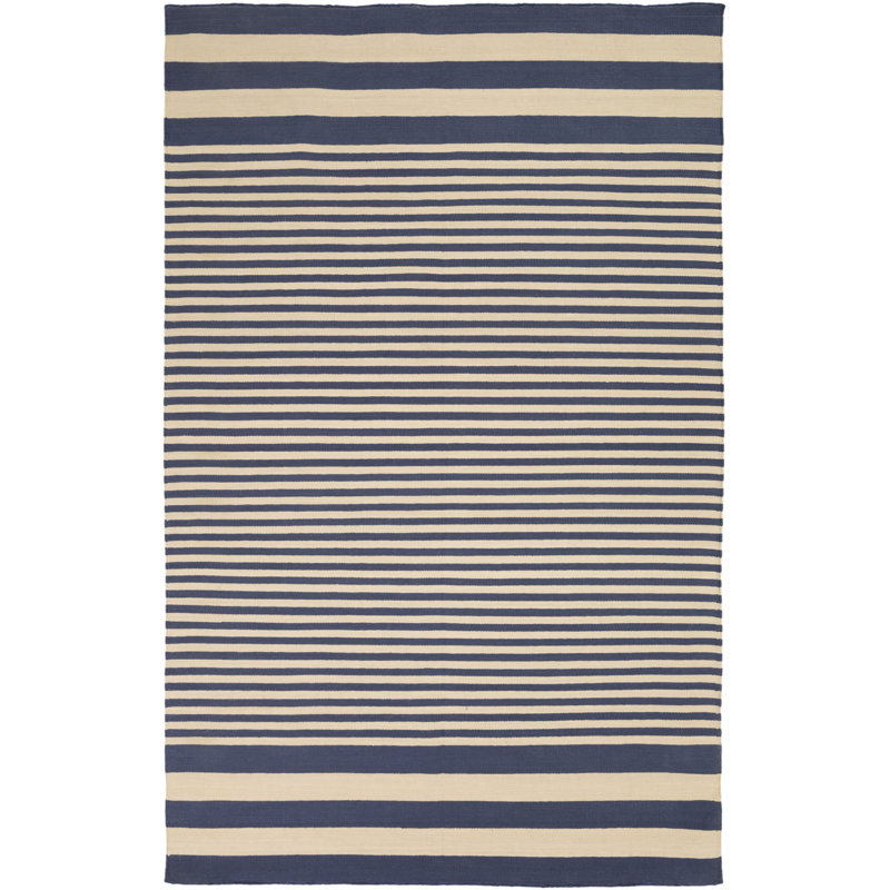 Kinslee Cotton Striped Indoor Rug, Rectangle 8' x 11'