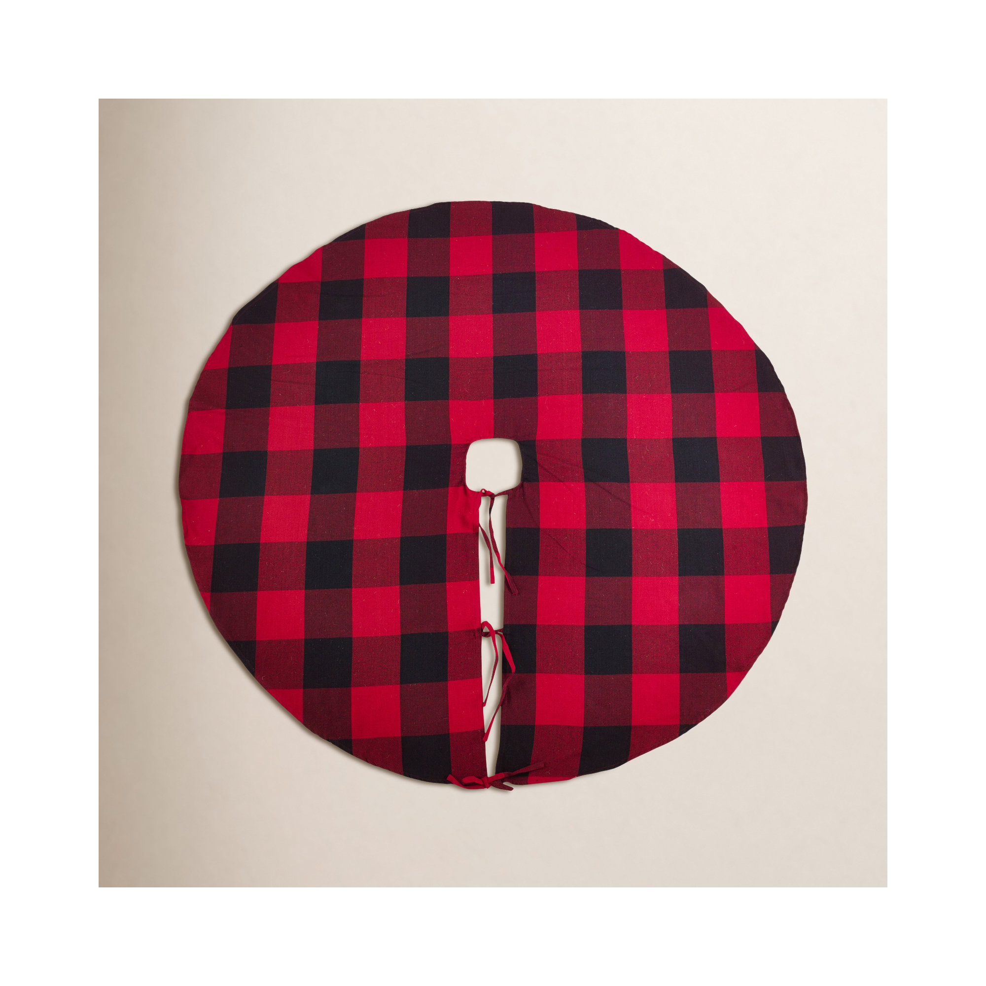Cotton Tree Skirt, 53", Red/Black
