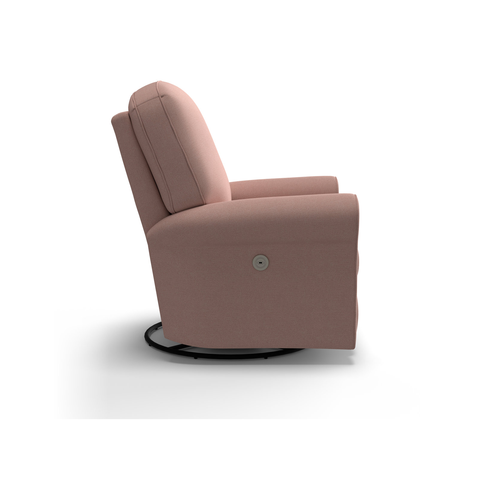 Anastasia Upholstered Swivel Reclining Glider, Marley Rose Performance