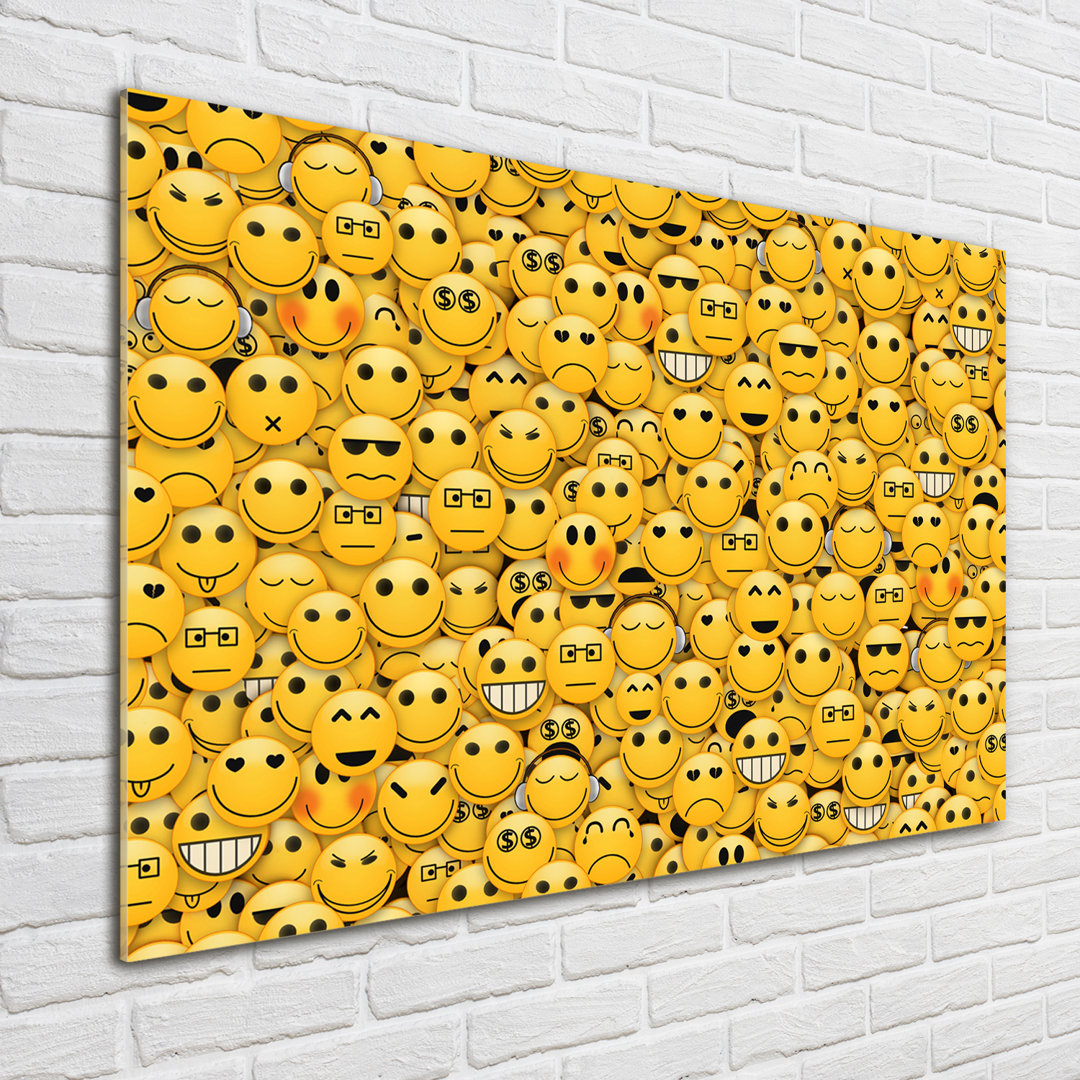 Glasbild Emoticons