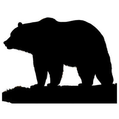 SS11161 Bear Silhouette Cardboard Cutout Standee Standup