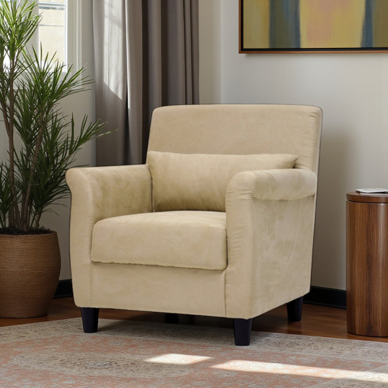 Fauteuil Marquis avec pieds cylindriques effilés en plastique noir, H 33 po x l 31 po x P 30 po
