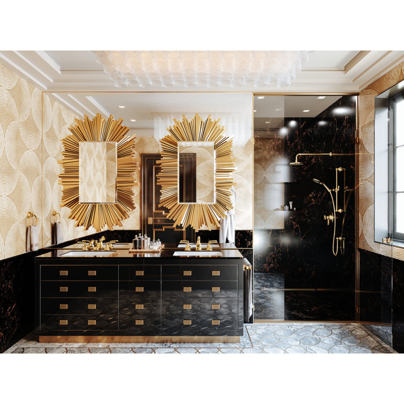 Palladian® Widespread Lavatory Faucet, Inca Brass, Lever Handle