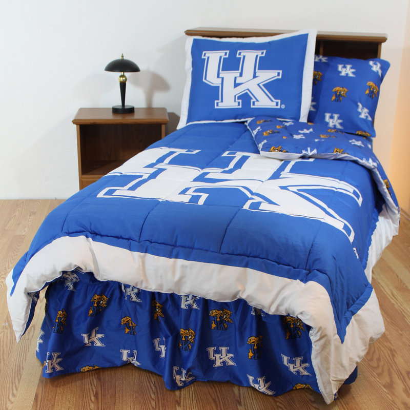 NCAA Sateen Comforter, King Comforter + 7 Additional Pieces, Kentucky