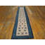 Antique Chinese White and Blue Color Hand Knotted Wool Pile Peking Rug