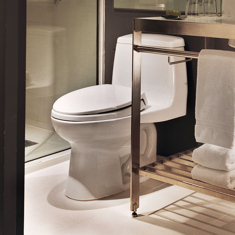 Ultimate® 1.6 GPF 1-Piece Round Toilet, Sedona Beige