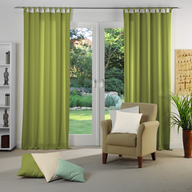 Curtain Panel Panel, Width 132 x Drop 175, Green