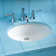 Rendezvous® Vitreous China Oval Undermount Bathroom Sink with Overflow