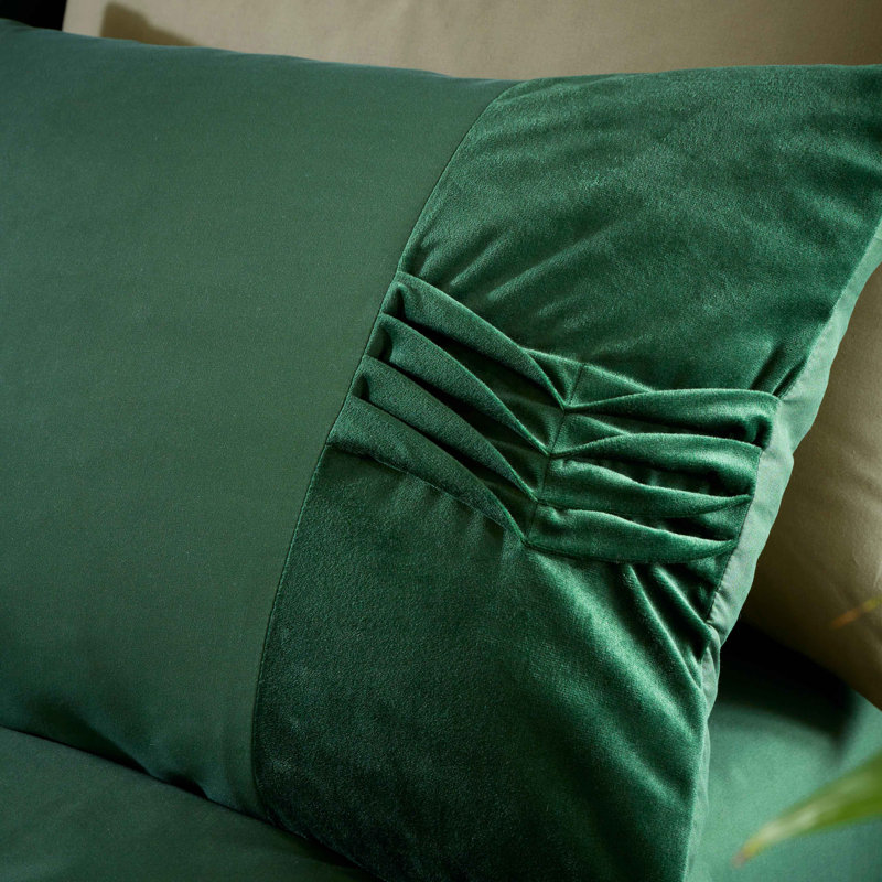 Stylish Velvet Duvet Cover Set with Pillowcases Soft Warm Breathable Easy Care Luxury Bedding, Dark Green