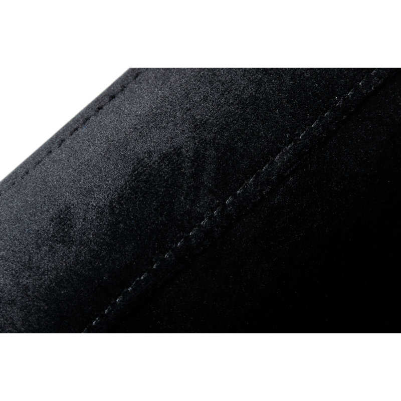 Chaise avec accoudoirs rembourrée Jahtavious, Noir/doré