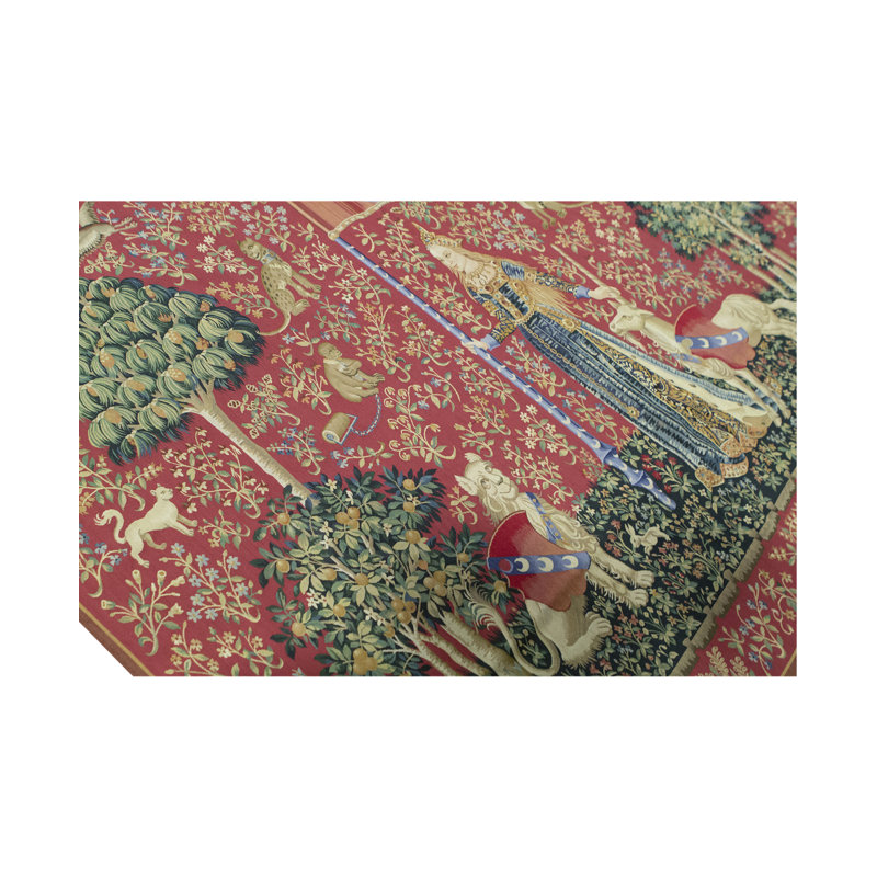 Hand-Knotted High-Quality Rose and Green Area Rug