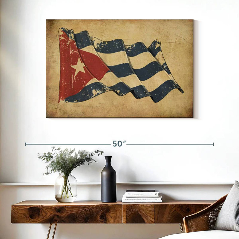 Drapeau cubain Borges, H 26 po x l 39 po