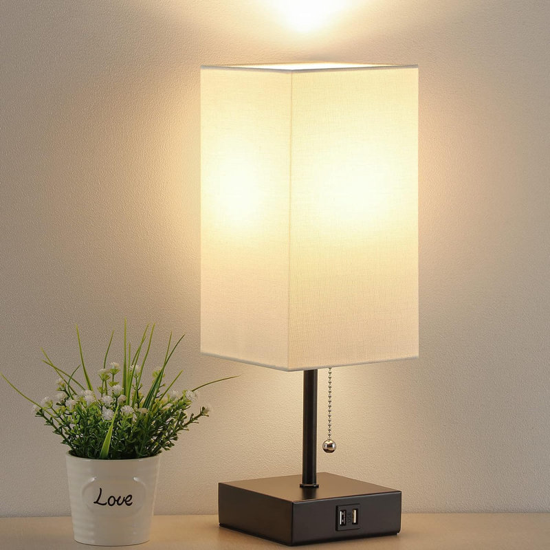 Lampe de table Reeya, Beige