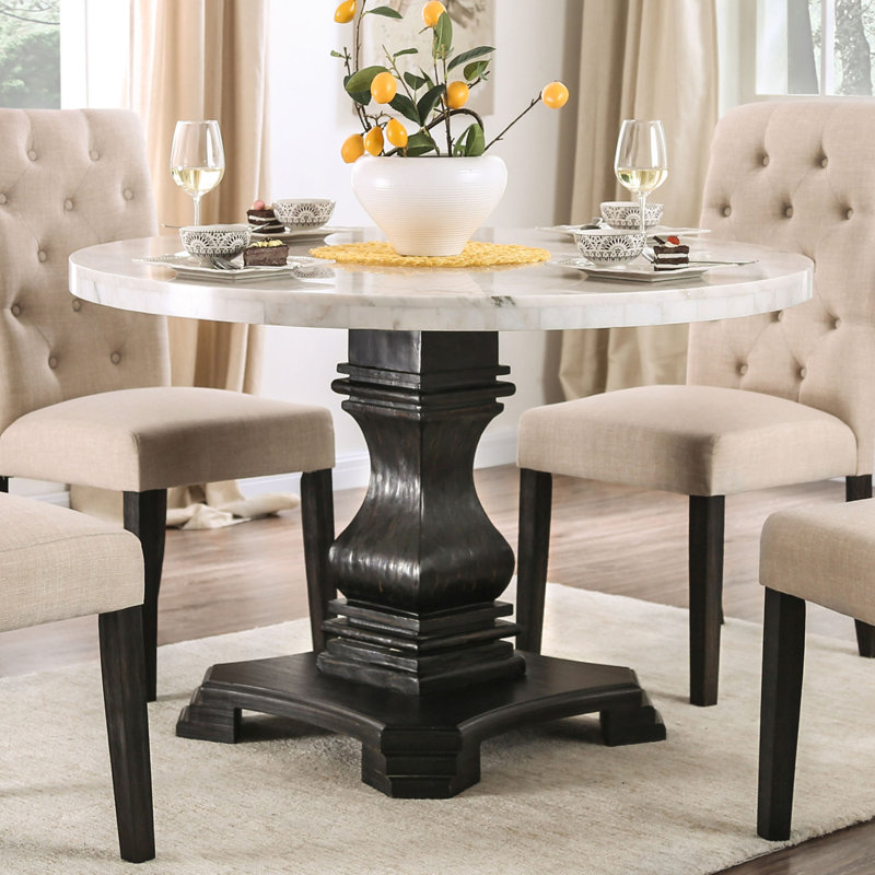 Julian 48" Round Marble Top Dining Table