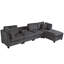 Canapé modulaire rembourré avec repose-pieds de rangement amovible, 2 porte-gobelets cachés, canapé modulaire-1437238461