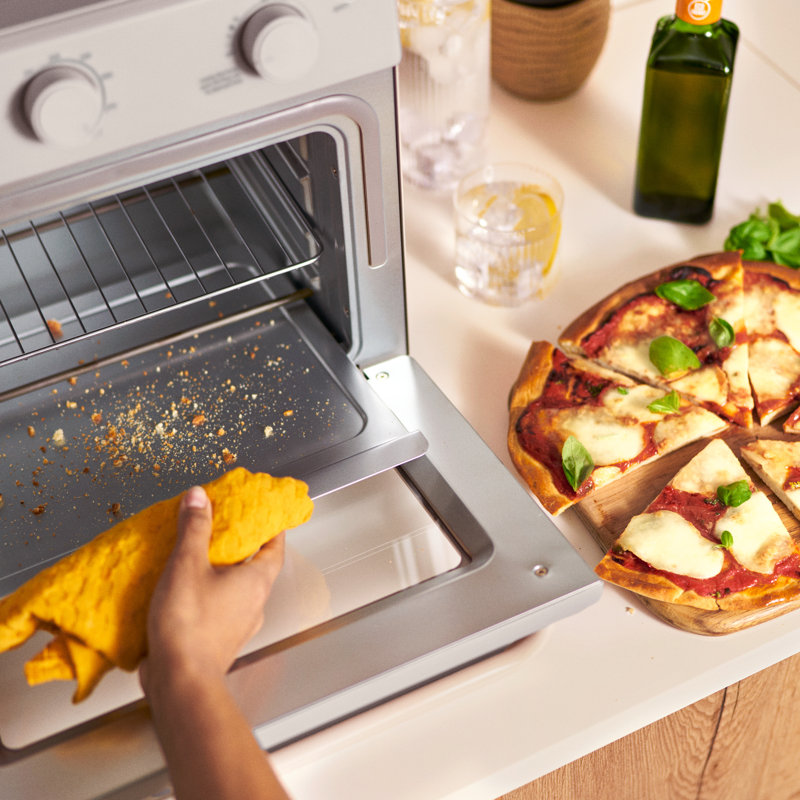 Silver Digital 6-Slice Toaster Oven with Air Fryer