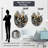 Gold Boho Chic Feathers IV - Pear Shape Large Glam Feather 3D Wall Clock-105482997