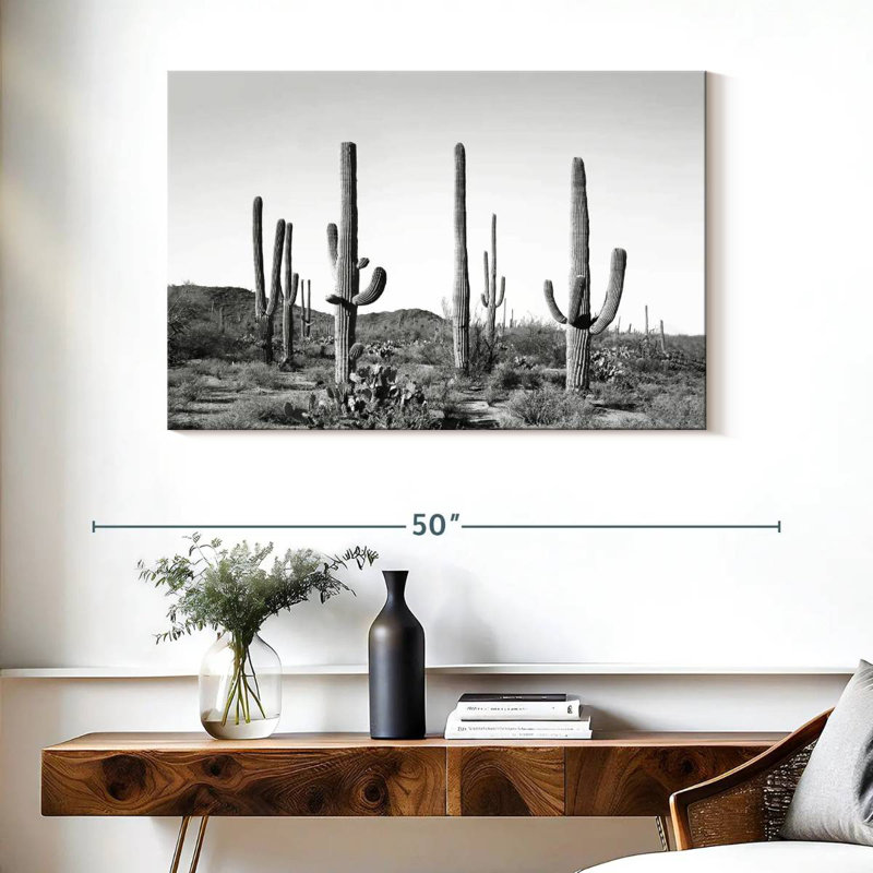 Cactus gris, H 26 po x l 39 po