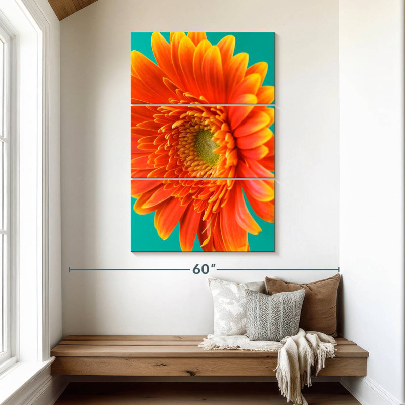 Harnek orange Gerbera Daisy II, H 50 po x l 32 po