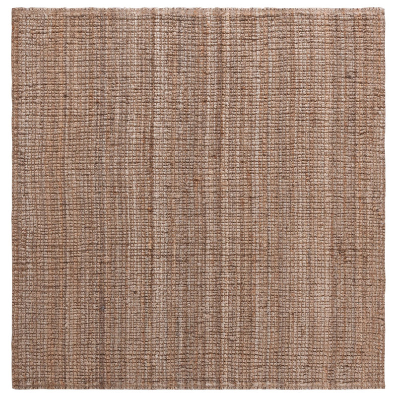 Tapis en jute naturel/gris Alda, Carré 6 pi