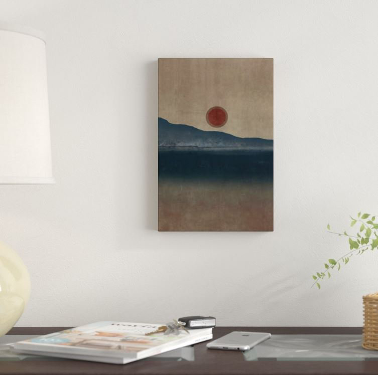 «Minimal Landscape X», impression sur toile, H 12 po x l 8 po x P 0,75 po, Pas de tapis, Toile tendue