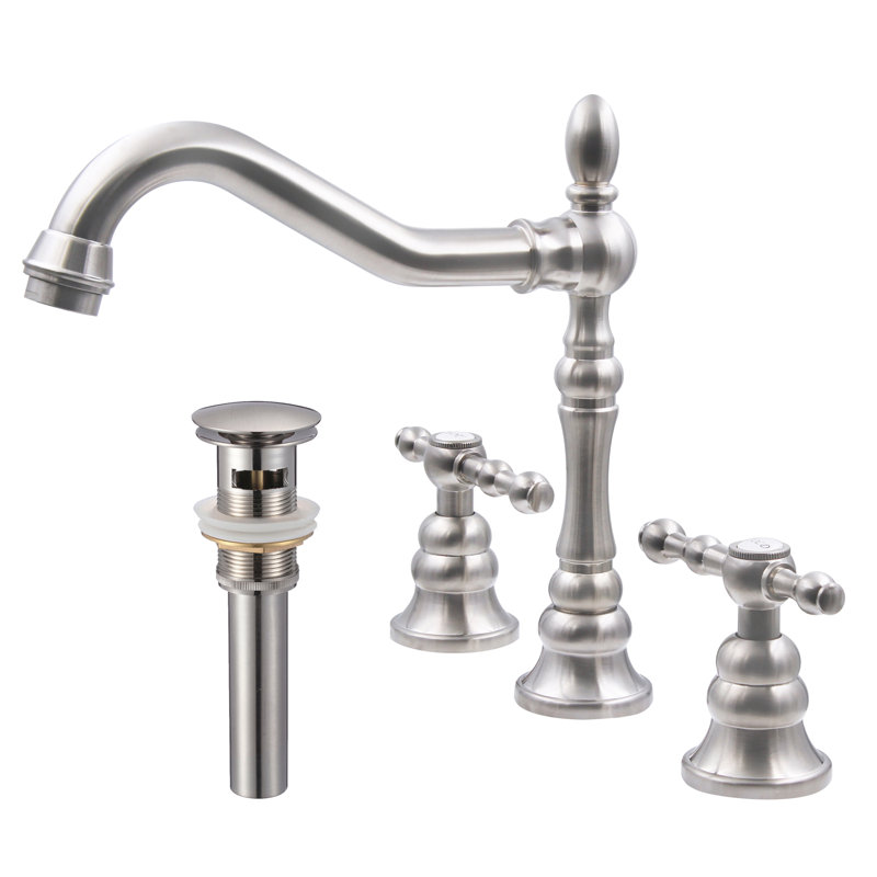 Miller 2-handle Bathroom Faucet with Drain Assembly, Brushed Nickel