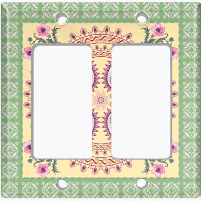 Patterned 2 - Gang Rocker Standard Wall Plate