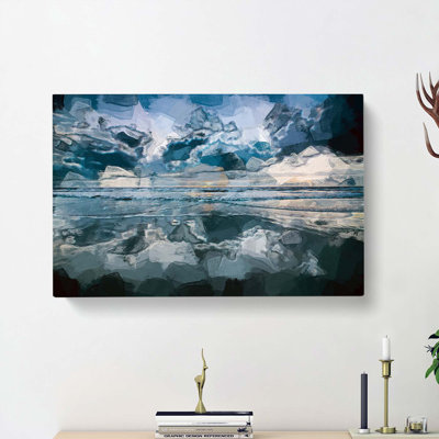 Ocean Reflections In Italy In Abstract - Wrapped Canvas