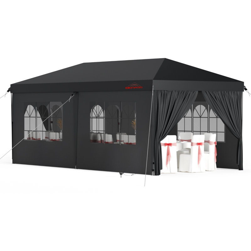 10 x 20 pi Tente de fête, pliable, blanc, 20 pi L 10 pi. D, 10 personnes, Blanc