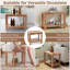 Teak Wood Shower Bench Inside Shower Stool w/ Storage Shelf for Adults-2005835781