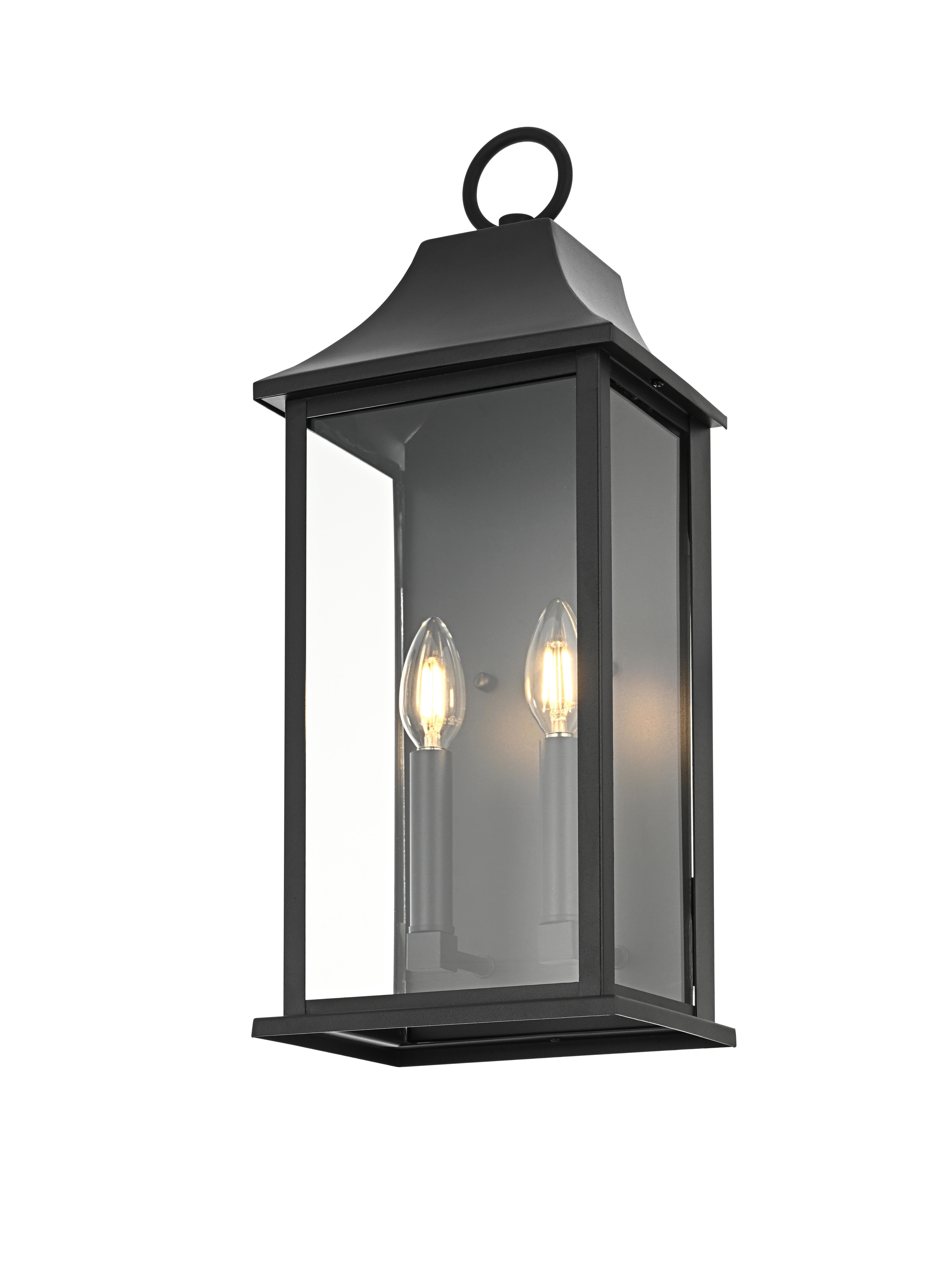 Birch Lane™ Hanover 8 inch Outdoor Wall Sconce in Black - Wayfair Canada