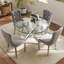 5-Piece Round Glass Dining Table Set-924751075-924751074-924751098