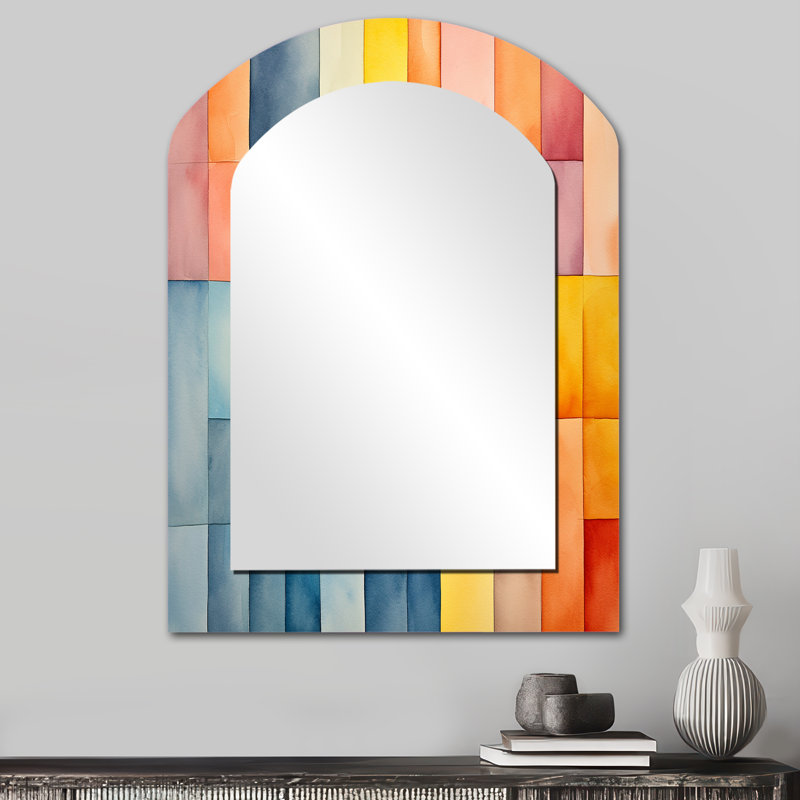 Mid-century pastel colour cubes II, 34 po x 25 po