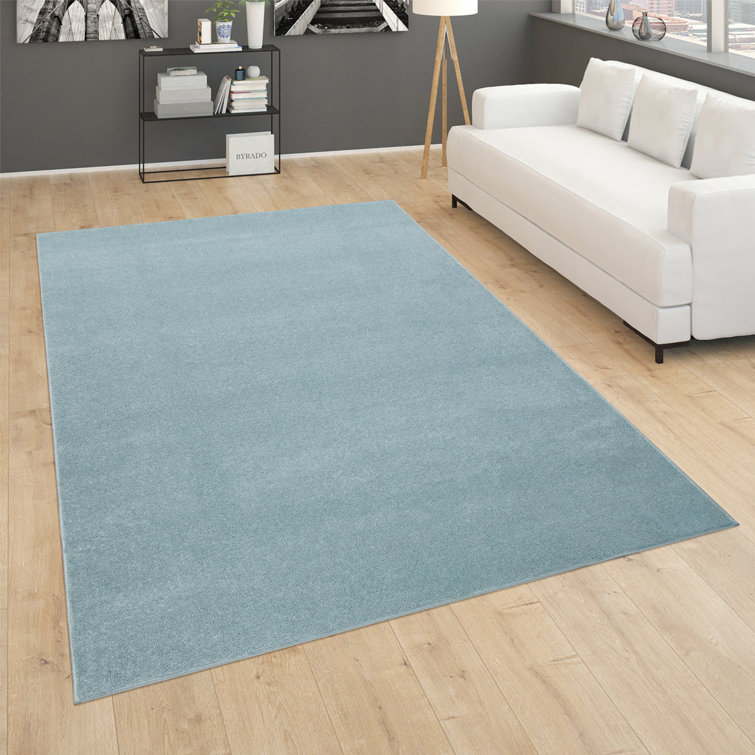 Acus Simple and Modern Power Loom Turquoise Rug