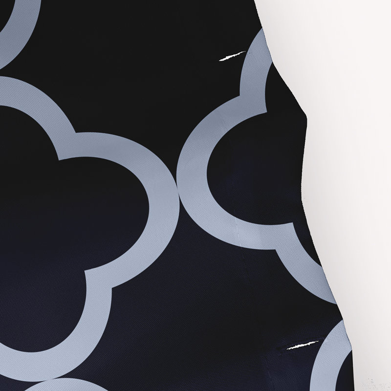Rideau de douche simple Floral, Bleu marine
