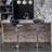 Masaccio Velvet Upholstered Adjustable Swivel Barstool, Set Of 2, Gray