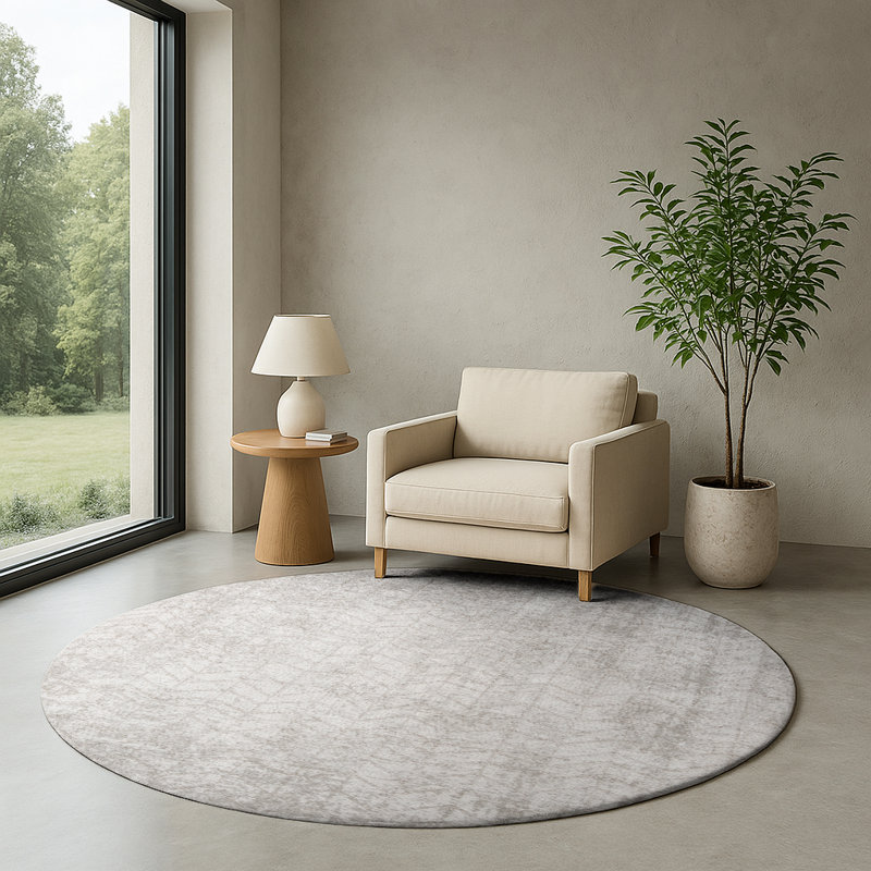 Mad Men Jacob's Ladder White Plains Recycled P.E.T Area Rug, Square 140 cm
