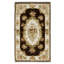 Hand Knotted Area Rug in Brown And Cream