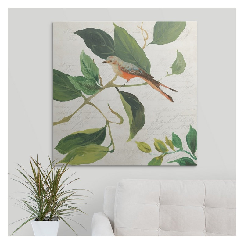« i » asia jensen, impression Singing Bird, H 35 po x l 35 po x P 1,5 po, Toile
