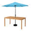 Ensemble de 8 chaises de patio en bois avec coussins et 1 parasol inclinable de 10 pieds Arjay-91727981-121678126