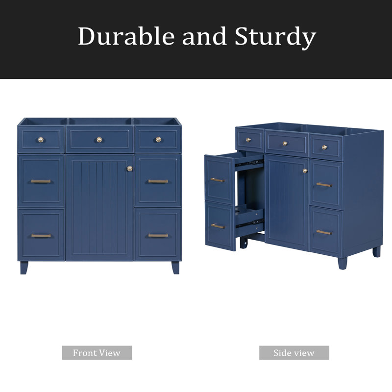 Meuble-lavabo 36 po (lavabo non inclus), Bleu