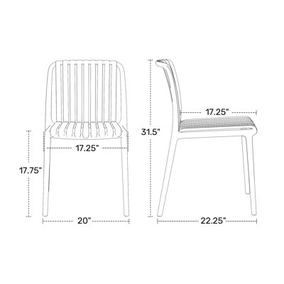Delron Stackable Patio Side Chair