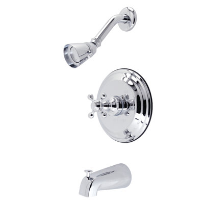 Robinet de baignoire et douche à pression équilibrée à poignée simple Kingston Brass