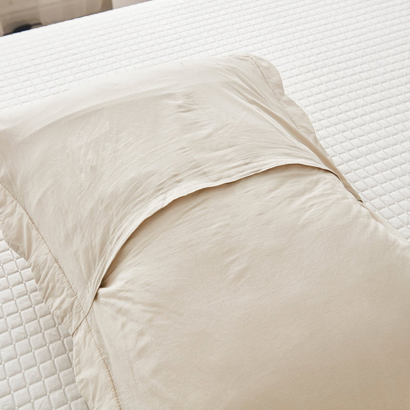  Taie décorative 100% coton MarCielo, Standard, Beige naturel