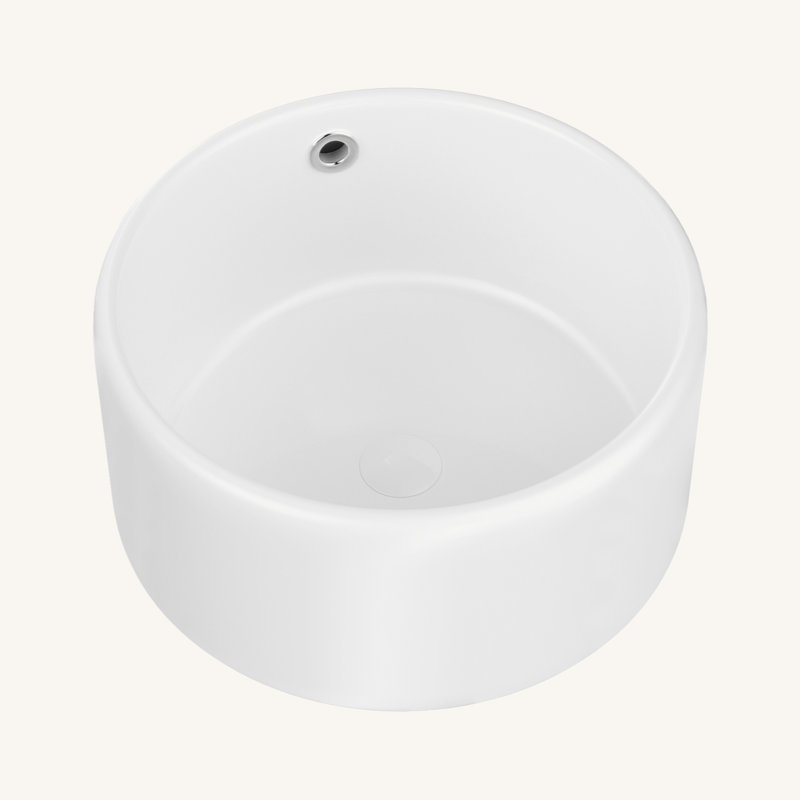 Lavabo de salle de bain vasque en céramique blanche