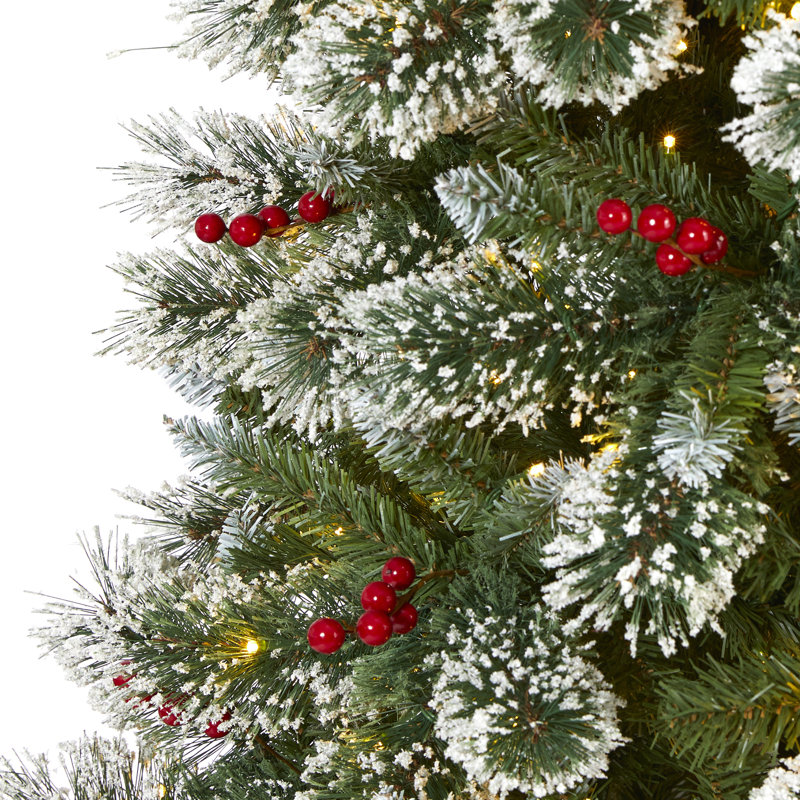 Lighted Artificial Christmas Tree, 8' H