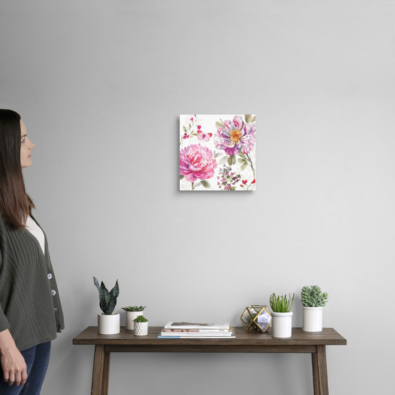Visiblement rose 20 par Lisa Audit - reproduction d'art, Toile tendue, H 12 po x l 12 po x P 1,25 po