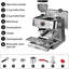 Machine à espresso semi-automatique avec moulin, 20 bars professionnels avec 30 réglages de broyage et buse à vapeur, réservoir d'eau amovible de 2,8 l, machines à expresso / café au lait / cappuccino