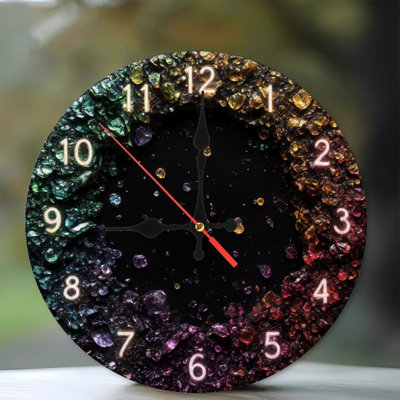 Rainbow Crystal Clock Face