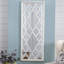 Miroir de plancher blanc vieilli
